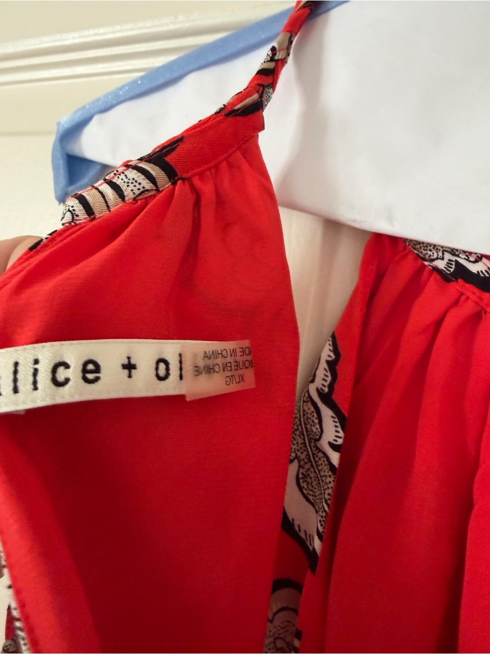 Alice + Olivia Red Floral Halter Dress - Picture 5 of 6